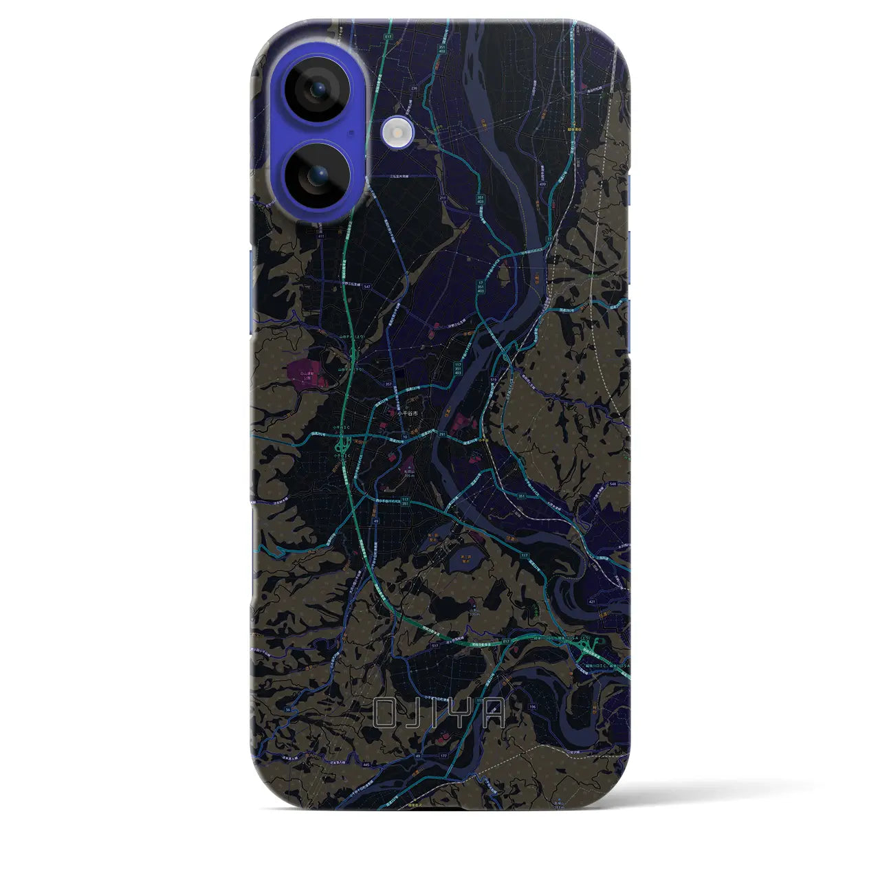 【小千谷(新潟県)】地図柄iPhoneケース(バックカバータイプ)