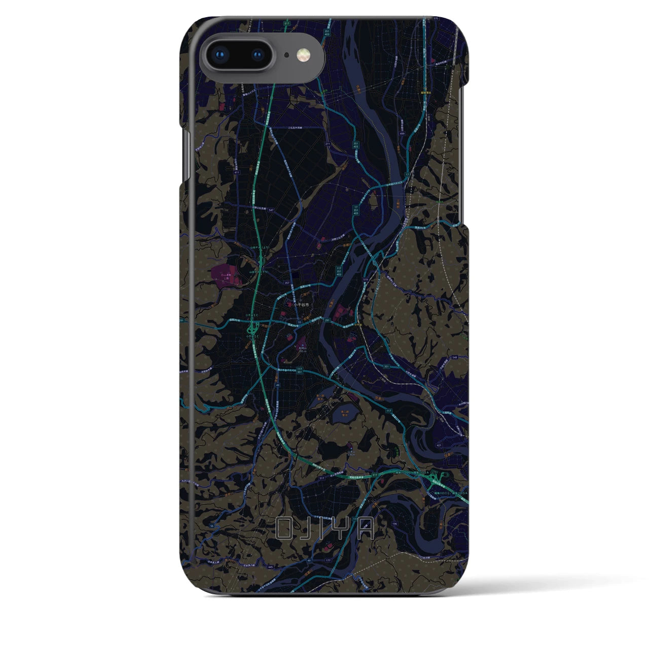 【小千谷(新潟県)】地図柄iPhoneケース(バックカバータイプ)