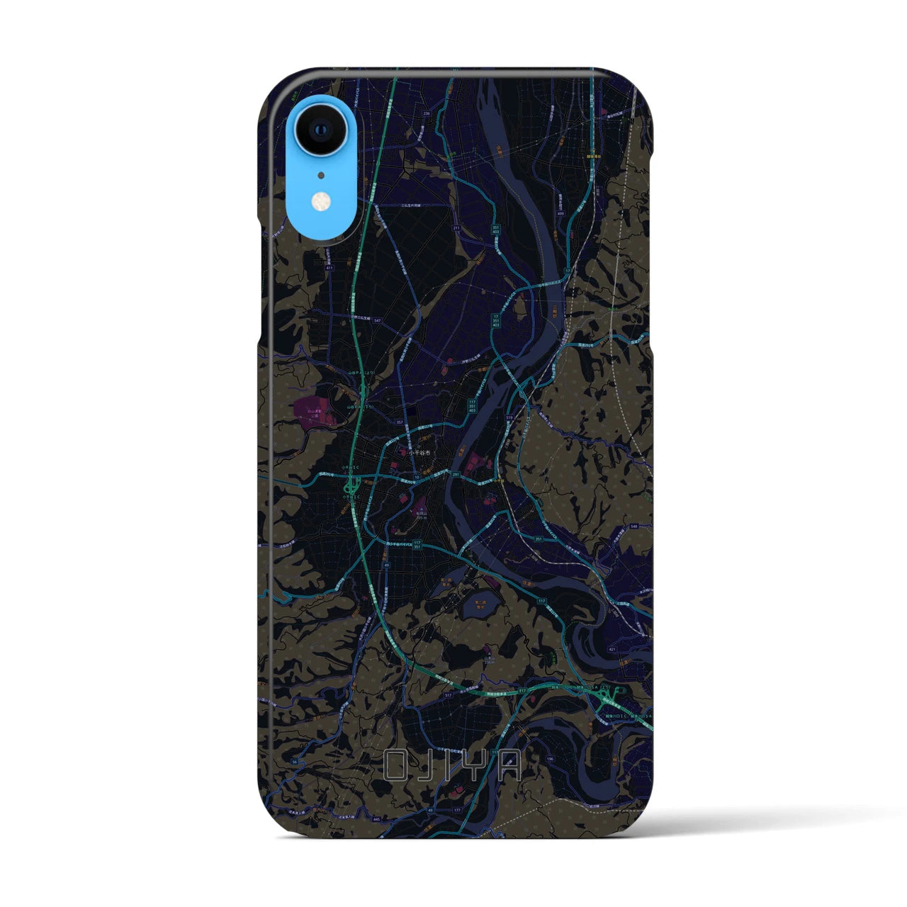 【小千谷(新潟県)】地図柄iPhoneケース(バックカバータイプ)