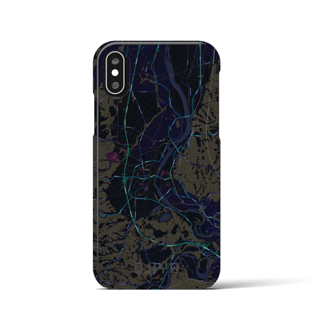 【小千谷(新潟県)】地図柄iPhoneケース(バックカバータイプ)