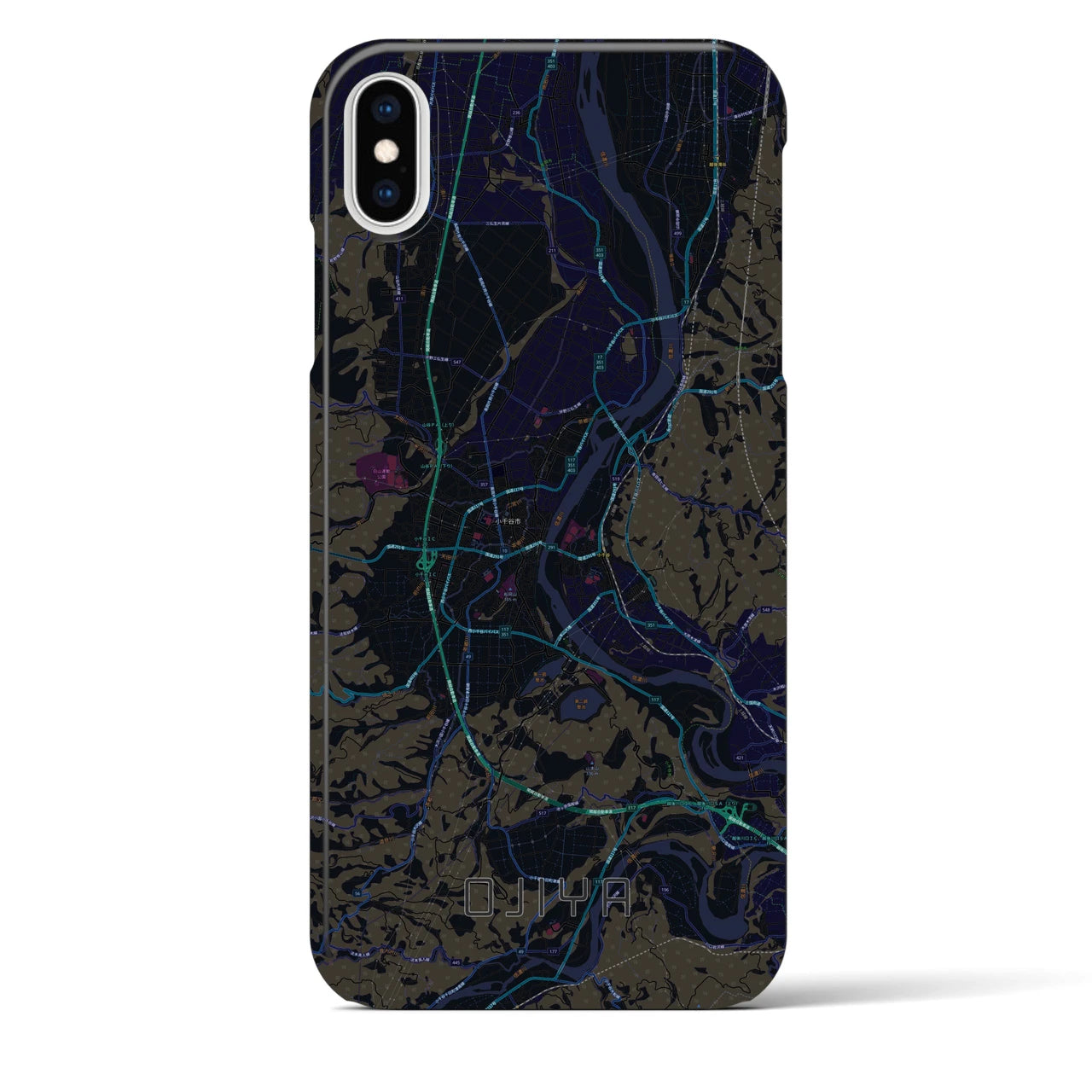 【小千谷(新潟県)】地図柄iPhoneケース(バックカバータイプ)