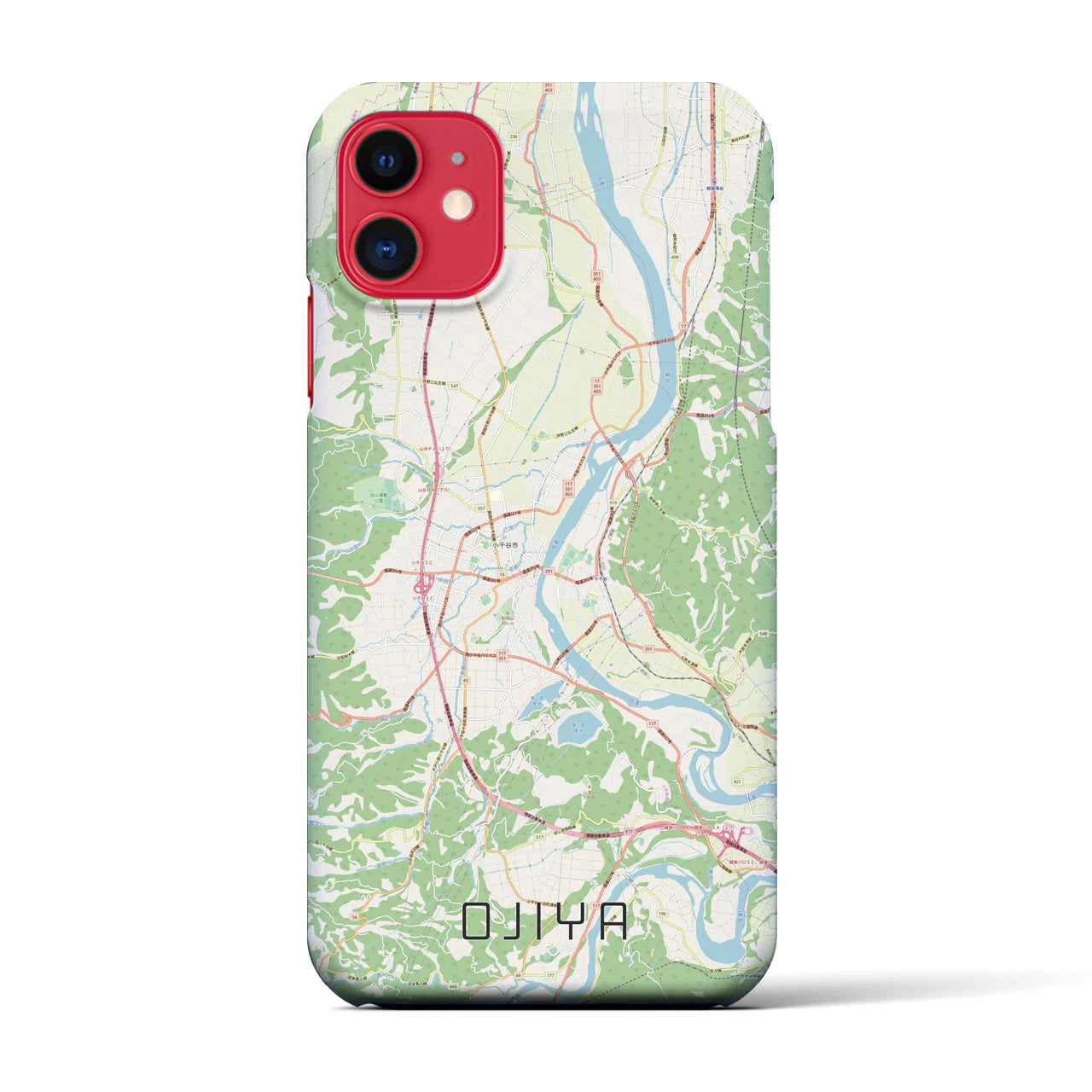 【小千谷(新潟県)】地図柄iPhoneケース(バックカバータイプ)