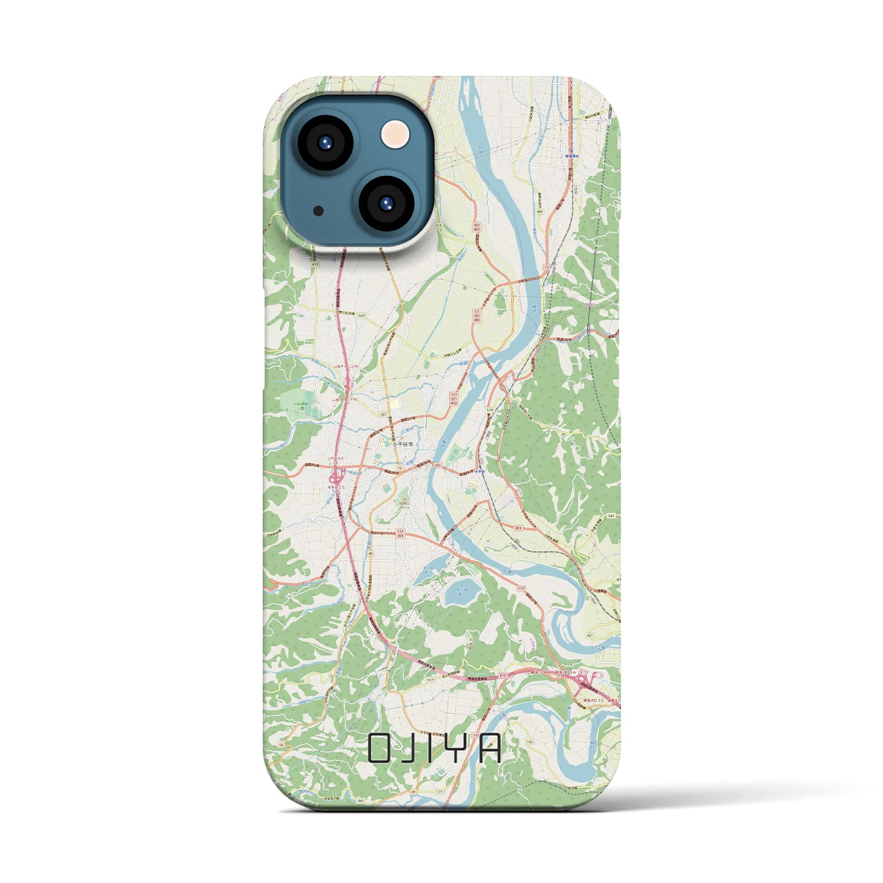【小千谷(新潟県)】地図柄iPhoneケース(バックカバータイプ)
