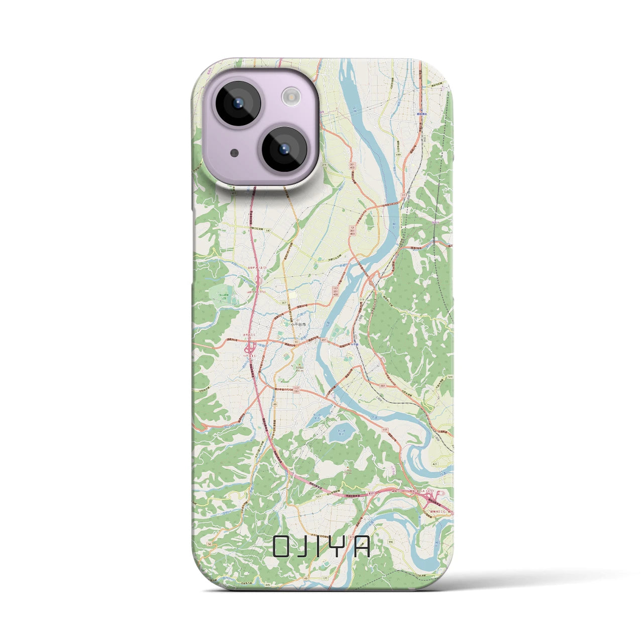 【小千谷(新潟県)】地図柄iPhoneケース(バックカバータイプ)