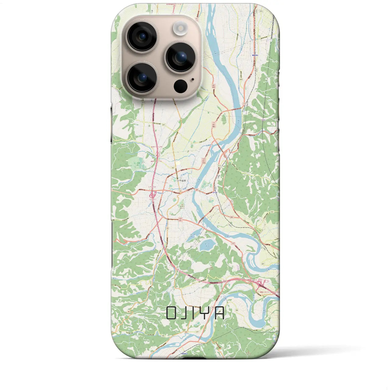 【小千谷(新潟県)】地図柄iPhoneケース(バックカバータイプ)