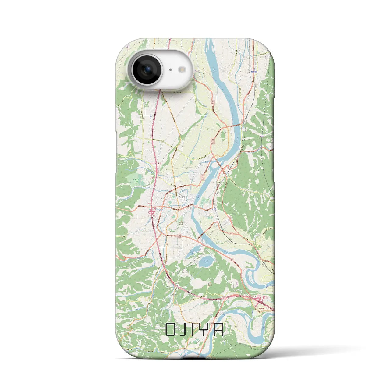 【小千谷(新潟県)】地図柄iPhoneケース(バックカバータイプ)
