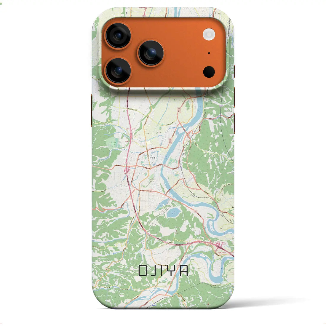 【小千谷(新潟県)】地図柄iPhoneケース(バックカバータイプ)ナチュラル・iPhone 17 Pro Max 用