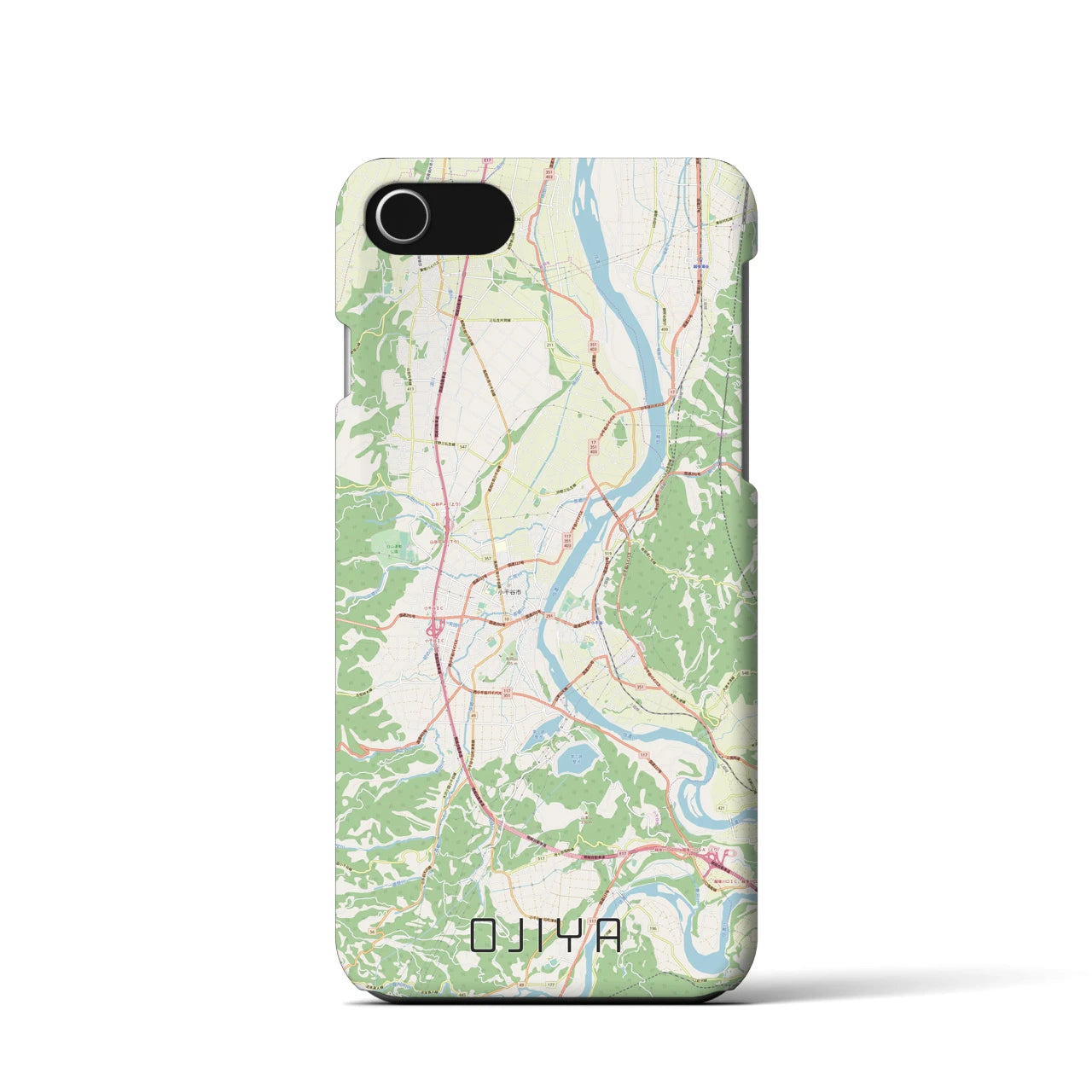 【小千谷(新潟県)】地図柄iPhoneケース(バックカバータイプ)