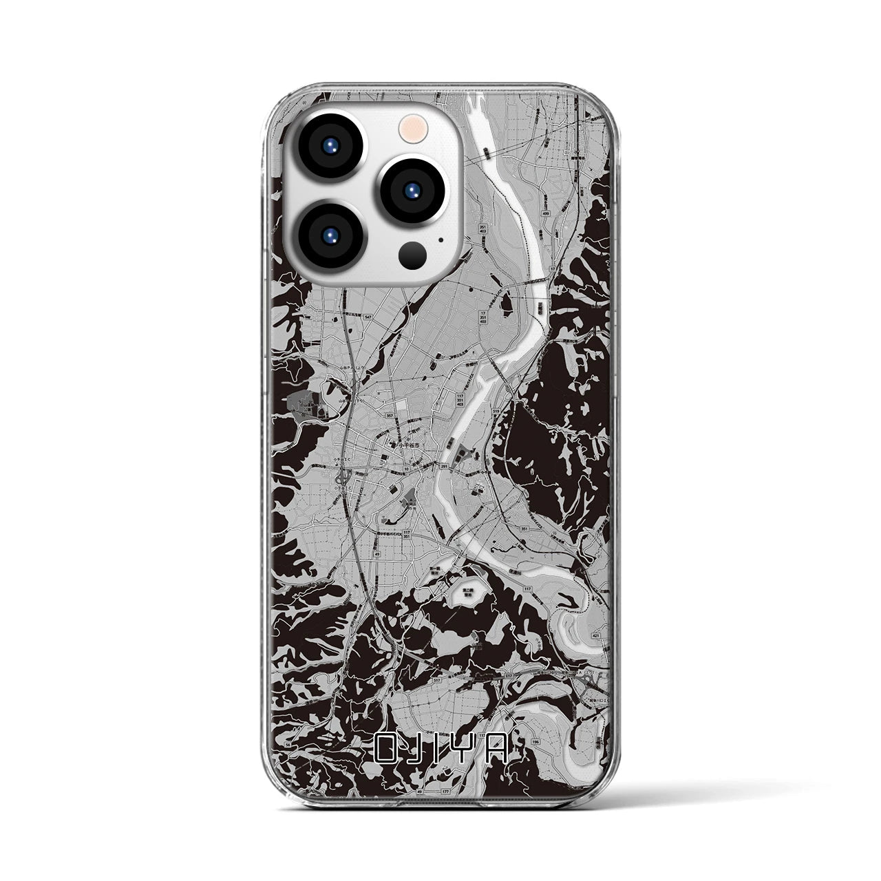 【小千谷(新潟県)】地図柄iPhoneケース(クリアタイプ)