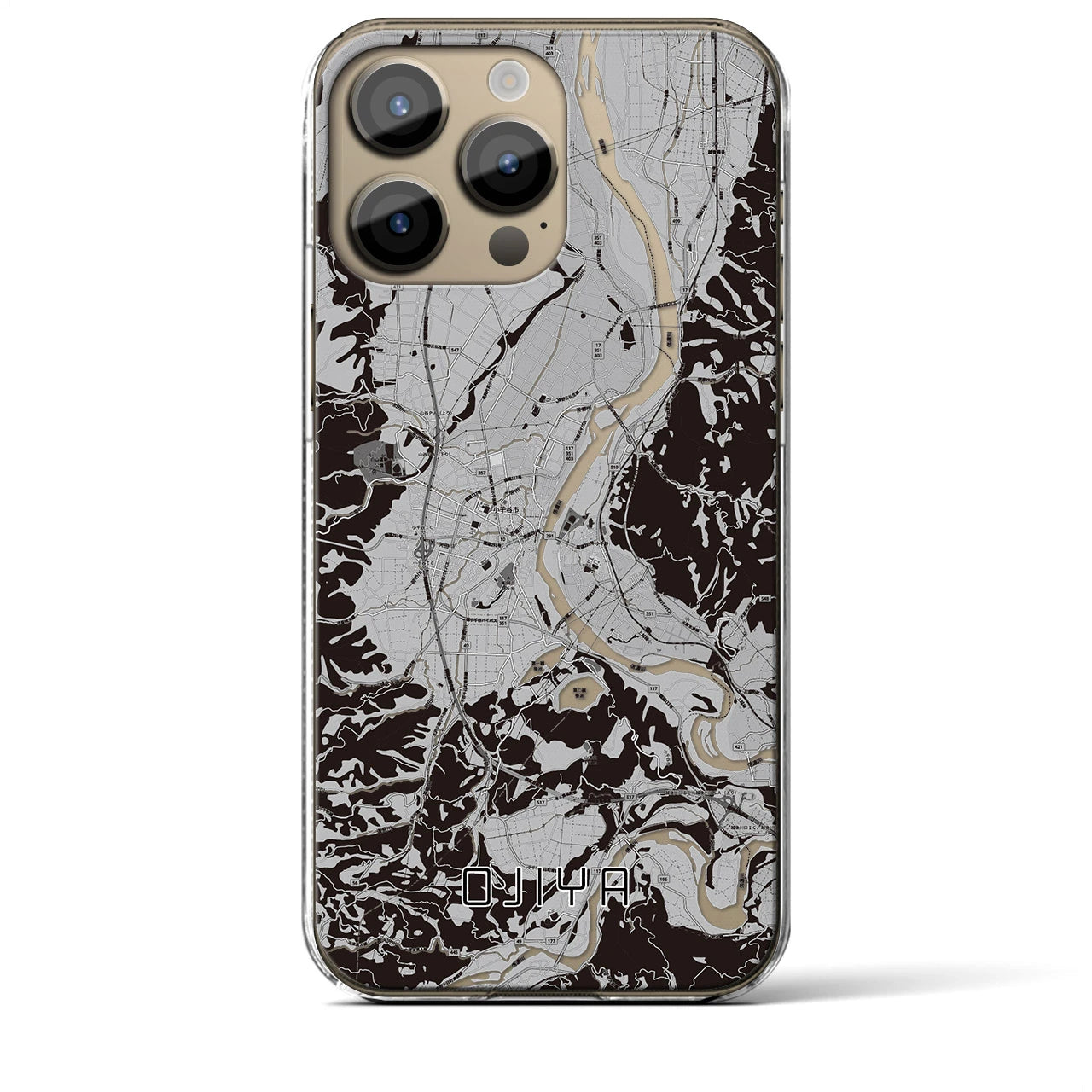 【小千谷(新潟県)】地図柄iPhoneケース(クリアタイプ)