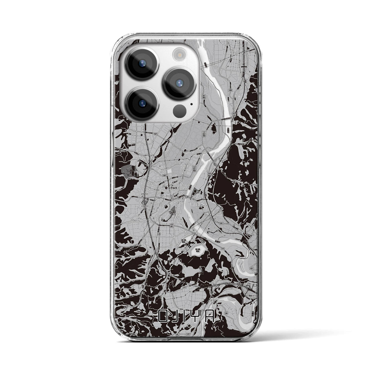 【小千谷(新潟県)】地図柄iPhoneケース(クリアタイプ)