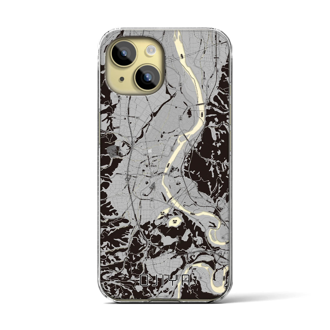 【小千谷(新潟県)】地図柄iPhoneケース(クリアタイプ)