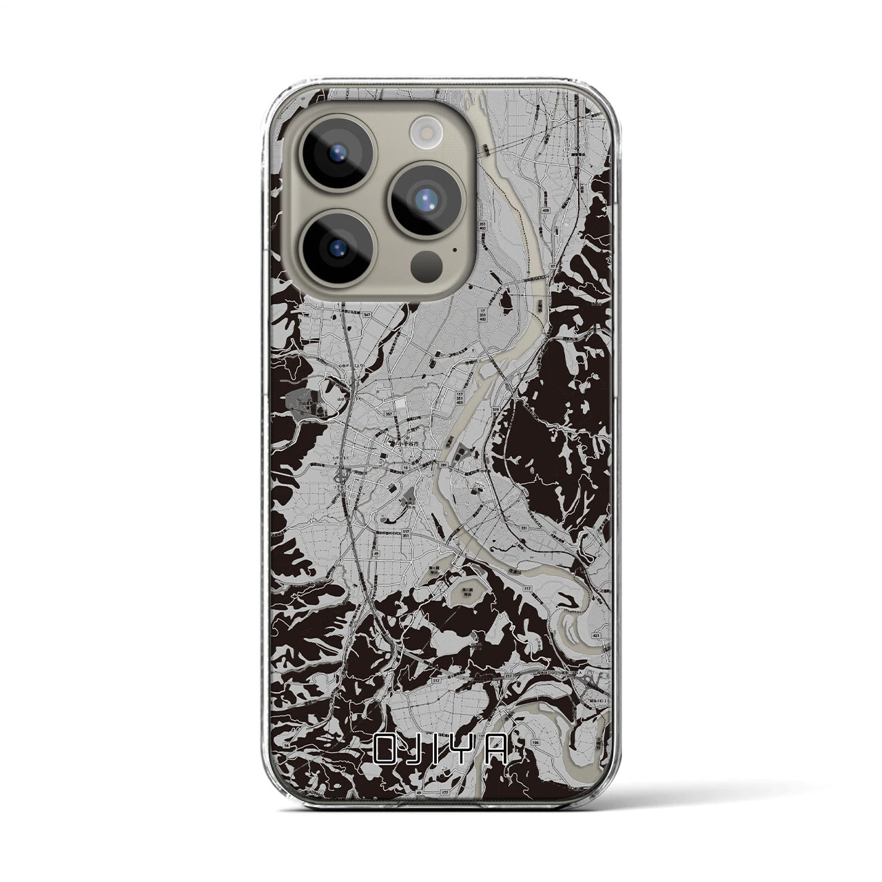 【小千谷(新潟県)】地図柄iPhoneケース(クリアタイプ)