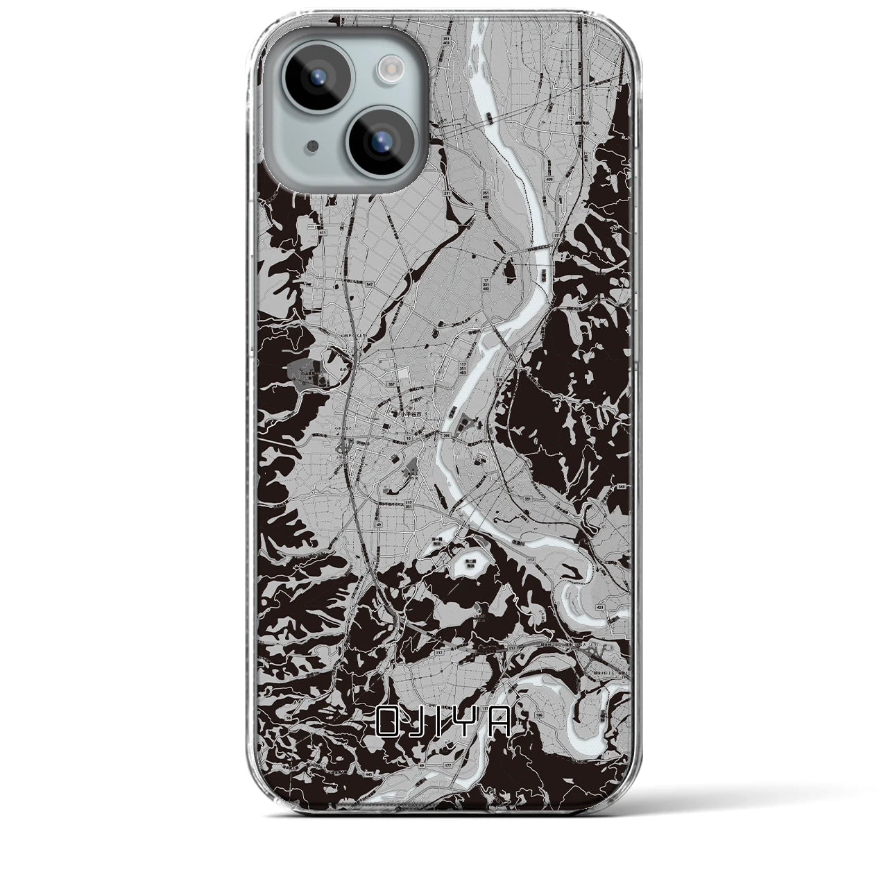 【小千谷(新潟県)】地図柄iPhoneケース(クリアタイプ)