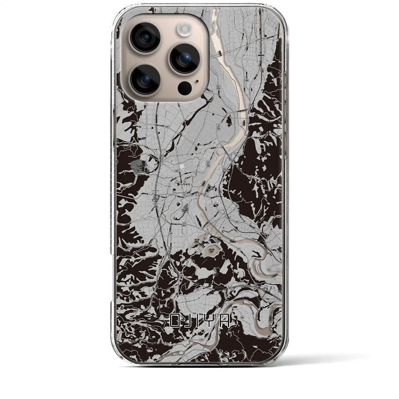 【小千谷(新潟県)】地図柄iPhoneケース(クリアタイプ)