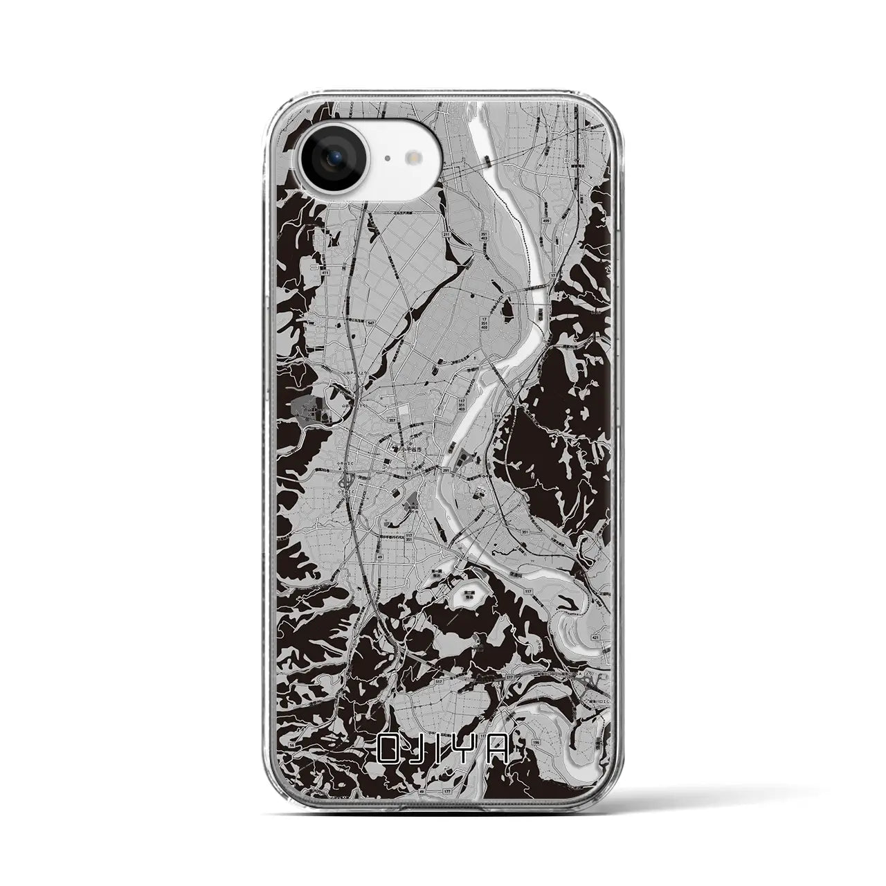 【小千谷(新潟県)】地図柄iPhoneケース(クリアタイプ)