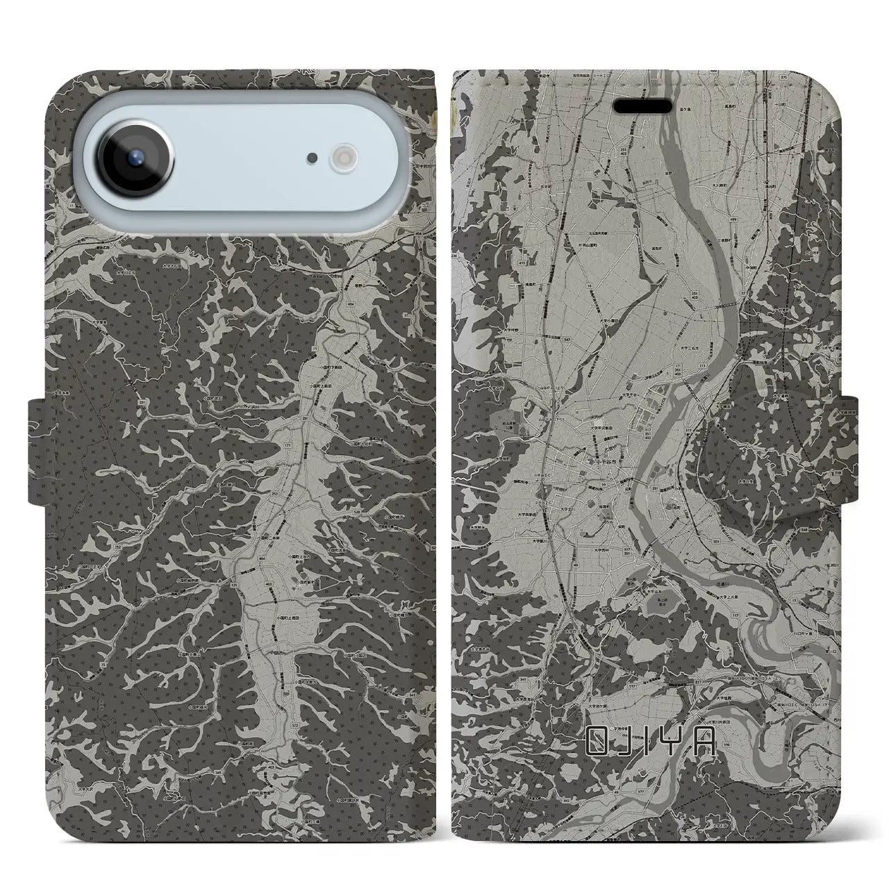 【小千谷(新潟県)】地図柄iPhoneケース(手帳タイプ)