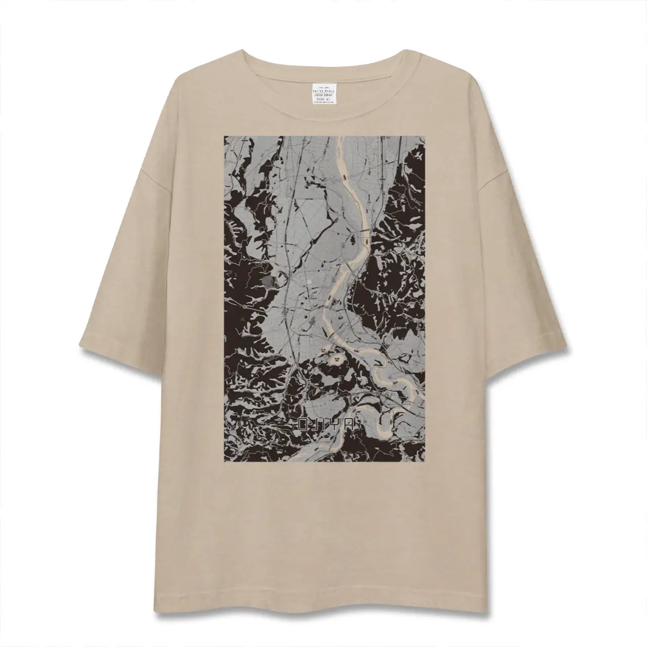 【小千谷(新潟県)】地図柄ビッグシルエットTシャツ