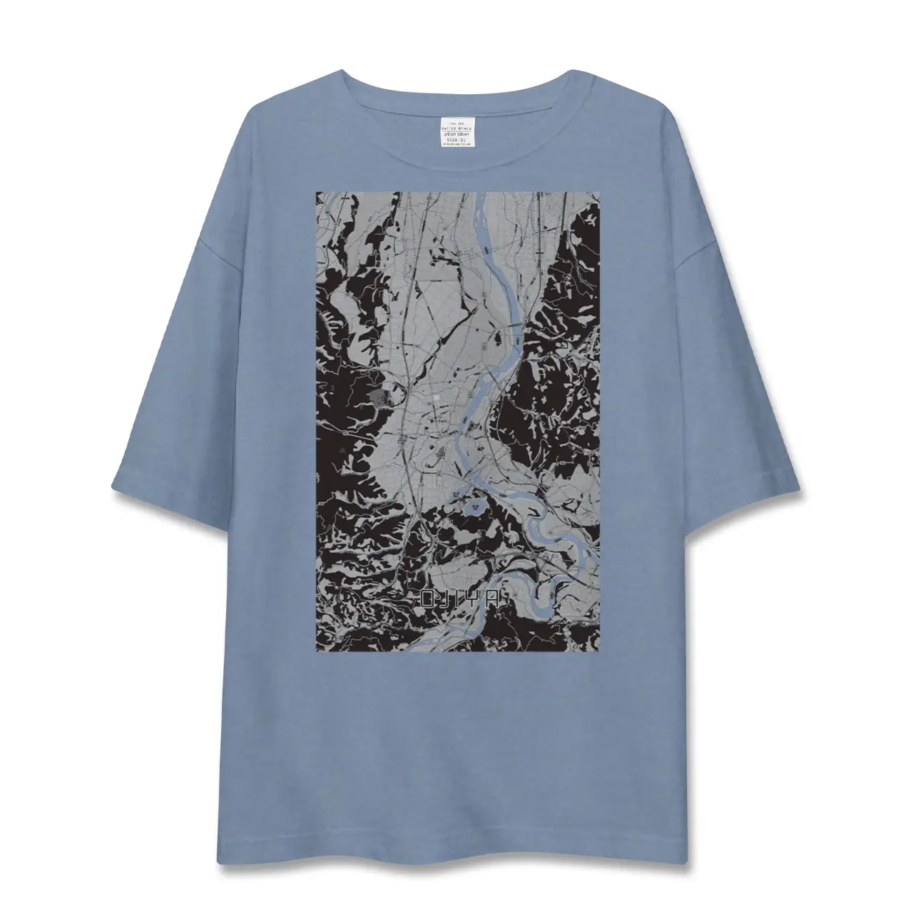 【小千谷(新潟県)】地図柄ビッグシルエットTシャツ