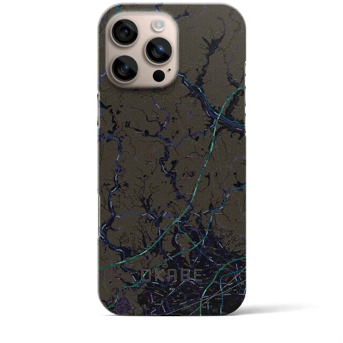 【岡部(静岡県)】地図柄iPhoneケース(バックカバータイプ)