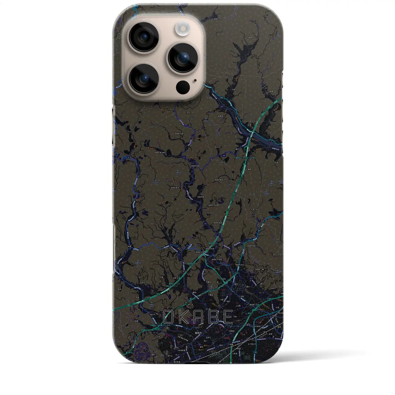 【岡部(静岡県)】地図柄iPhoneケース(バックカバータイプ)