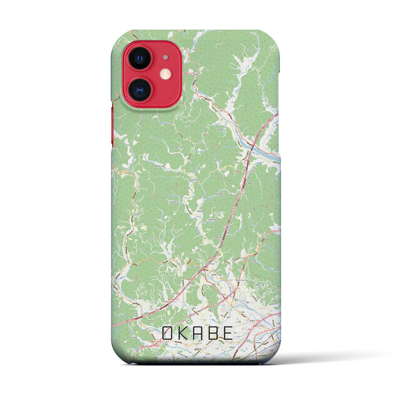 【岡部(静岡県)】地図柄iPhoneケース(バックカバータイプ)