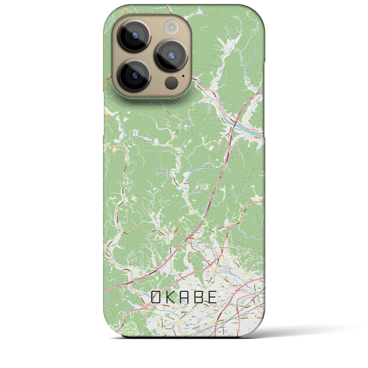 【岡部(静岡県)】地図柄iPhoneケース(バックカバータイプ)