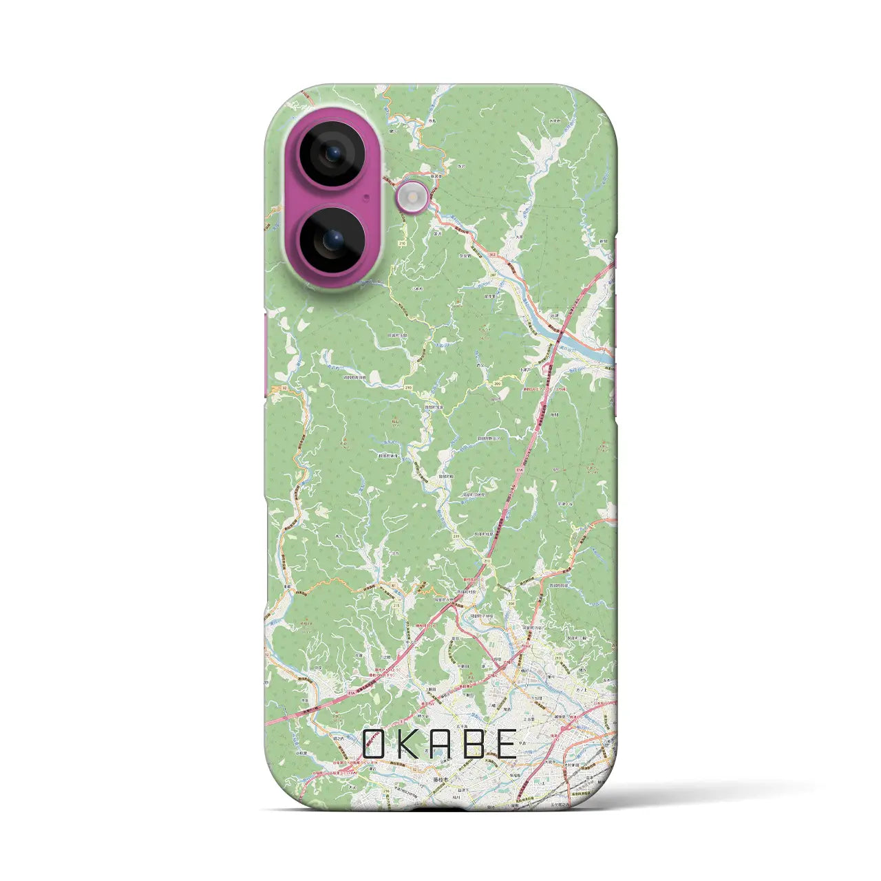 【岡部(静岡県)】地図柄iPhoneケース(バックカバータイプ)
