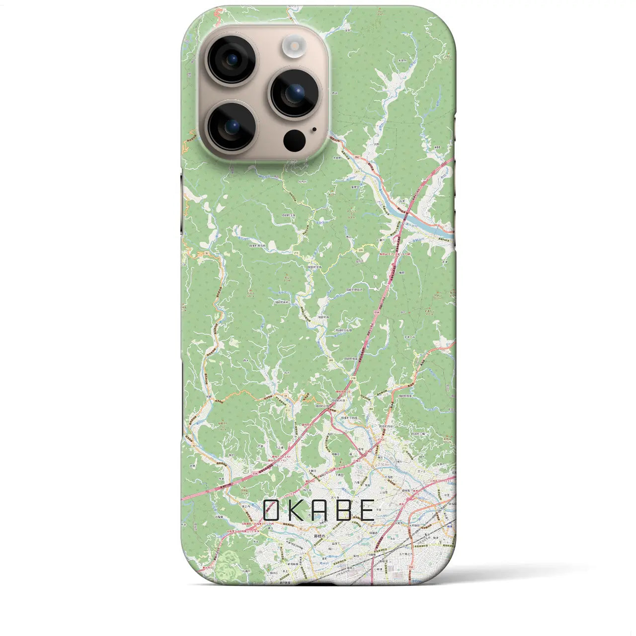 【岡部(静岡県)】地図柄iPhoneケース(バックカバータイプ)