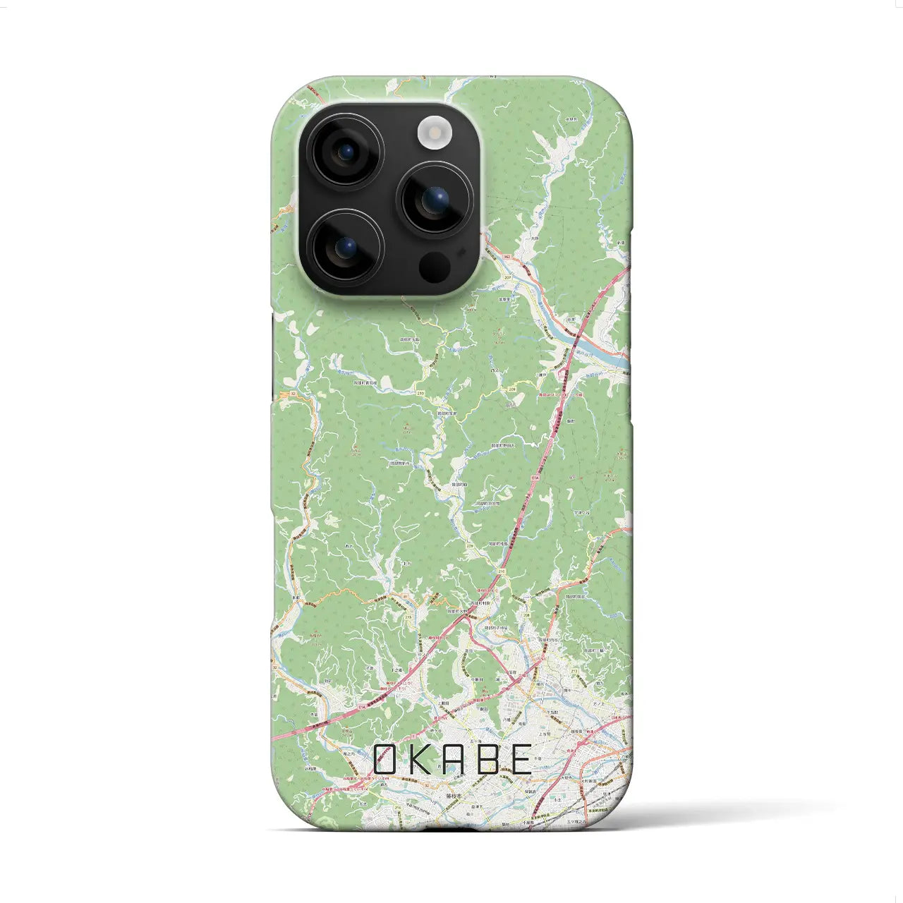 【岡部(静岡県)】地図柄iPhoneケース(バックカバータイプ)