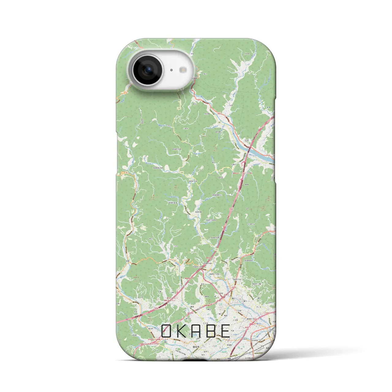 【岡部(静岡県)】地図柄iPhoneケース(バックカバータイプ)