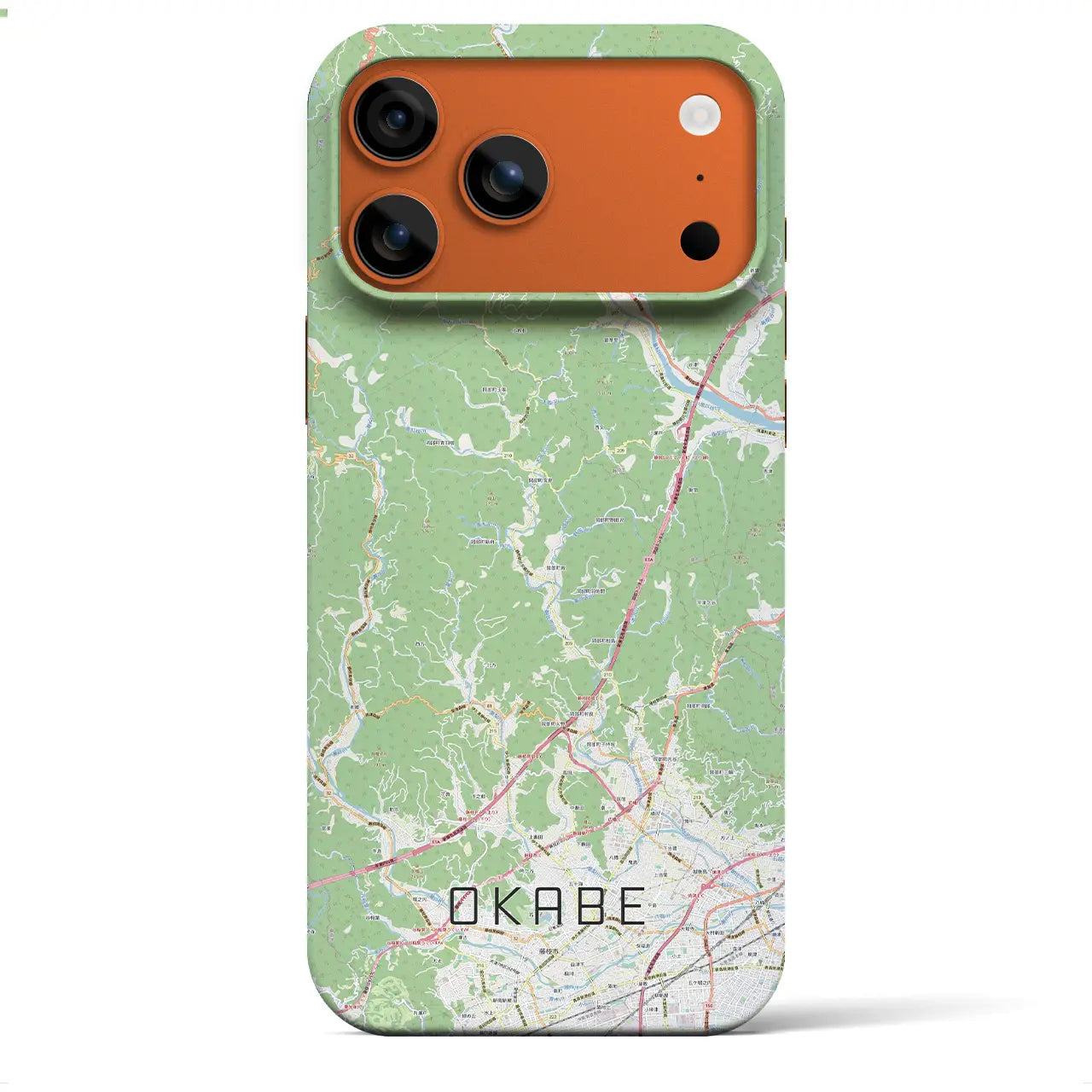 【岡部(静岡県)】地図柄iPhoneケース(バックカバータイプ)