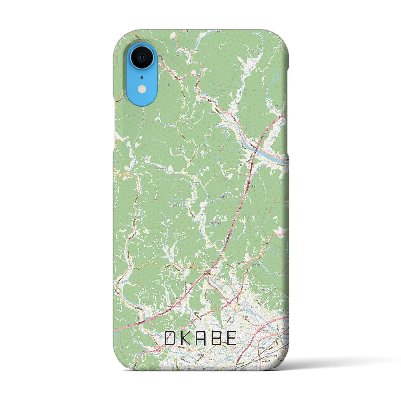 【岡部(静岡県)】地図柄iPhoneケース(バックカバータイプ)