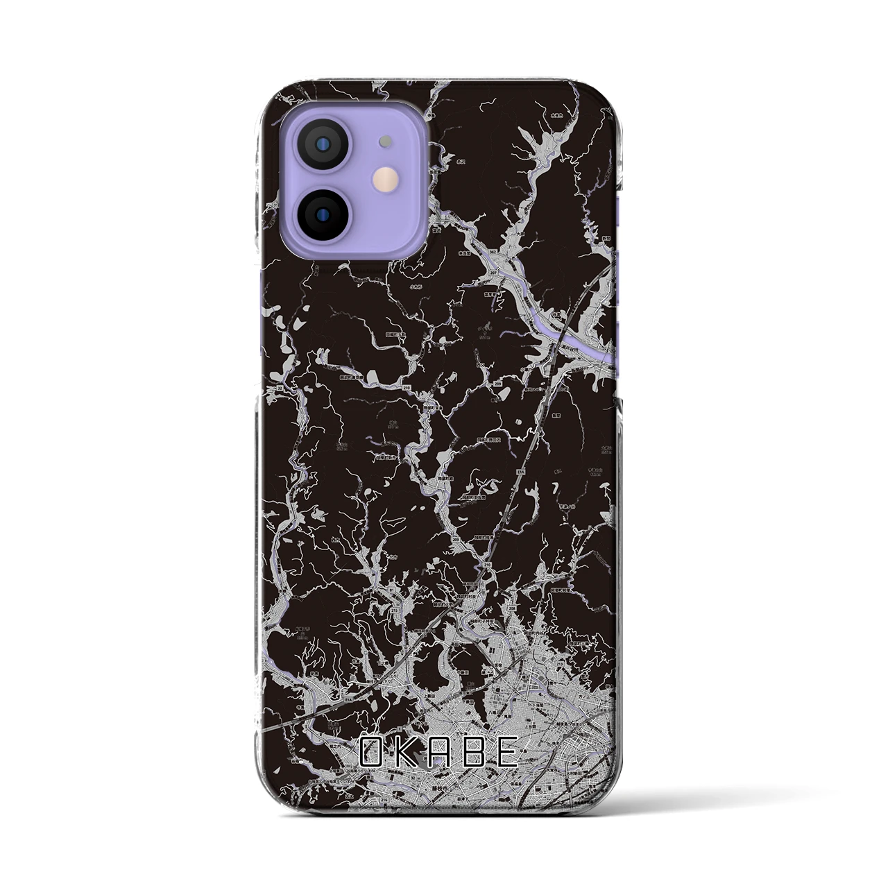 【岡部(静岡県)】地図柄iPhoneケース(クリアタイプ)