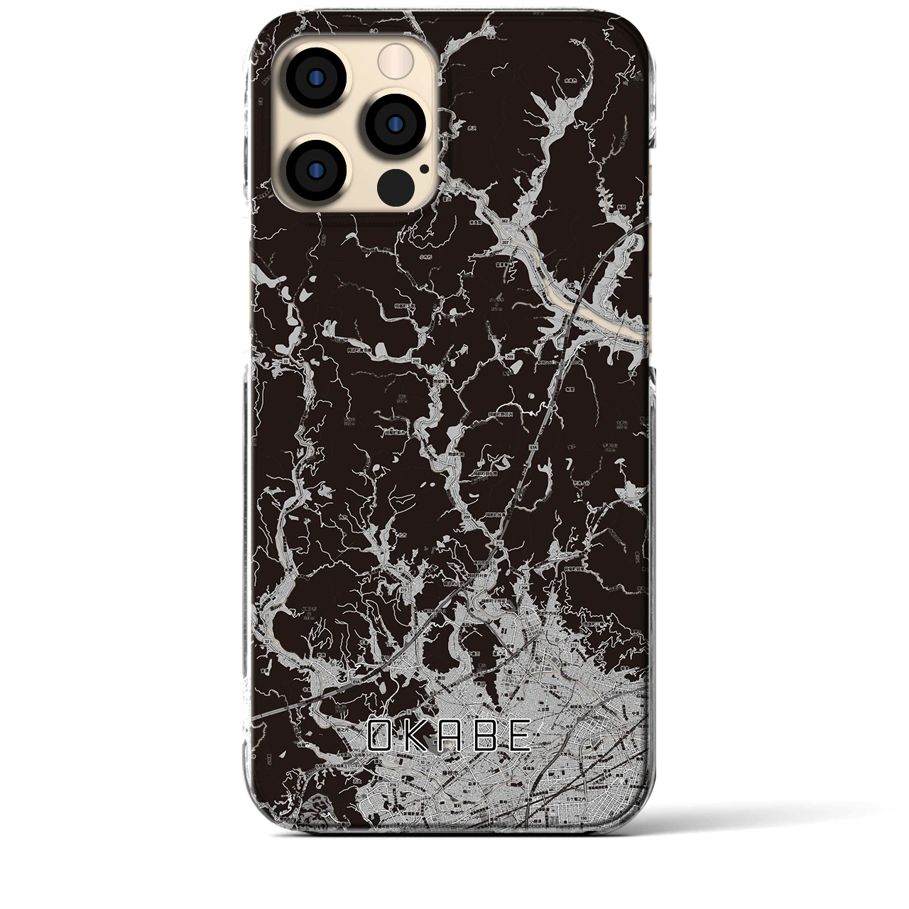 【岡部(静岡県)】地図柄iPhoneケース(クリアタイプ)