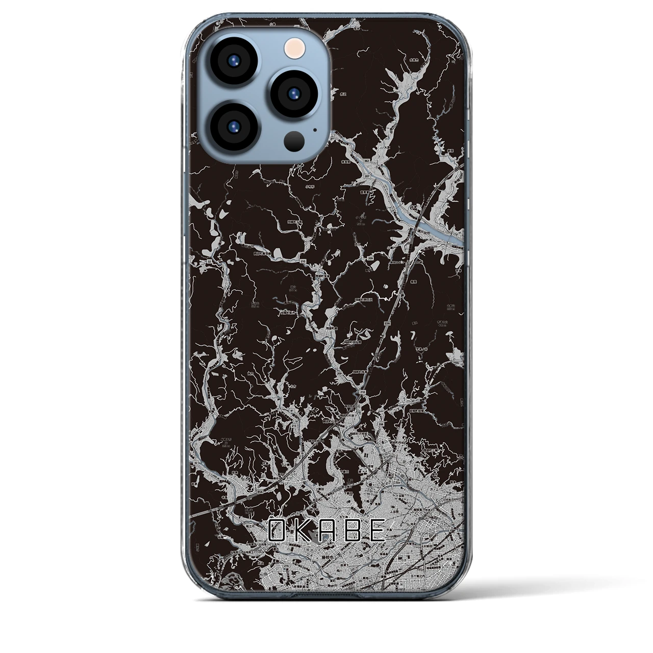 【岡部(静岡県)】地図柄iPhoneケース(クリアタイプ)