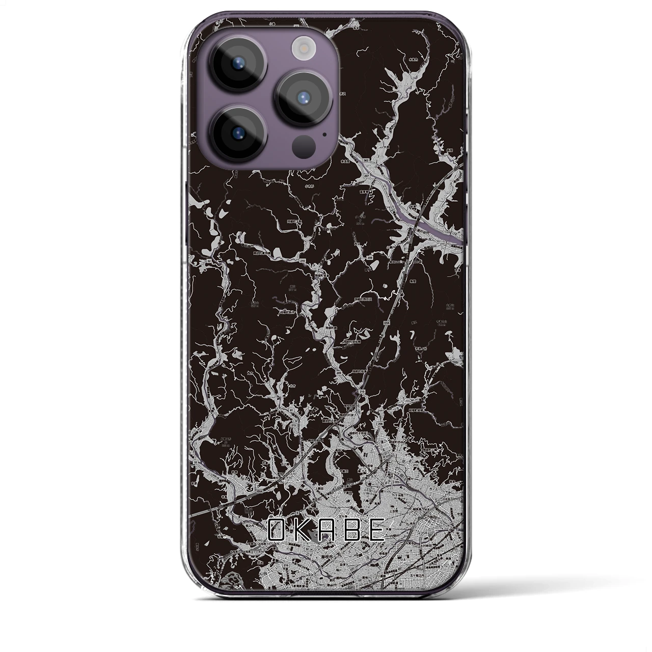 【岡部(静岡県)】地図柄iPhoneケース(クリアタイプ)