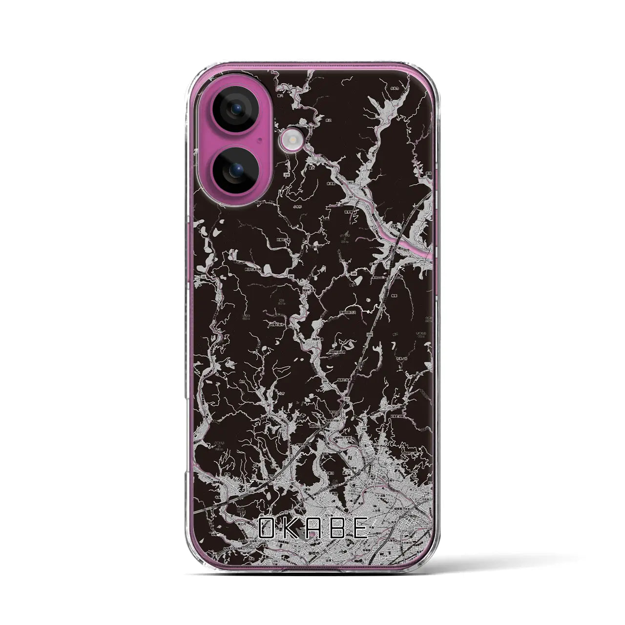 【岡部(静岡県)】地図柄iPhoneケース(クリアタイプ)