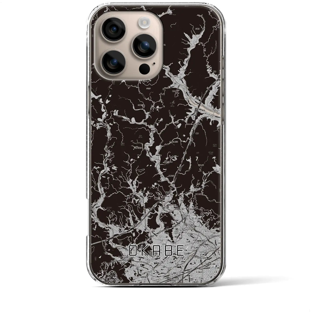 【岡部(静岡県)】地図柄iPhoneケース(クリアタイプ)