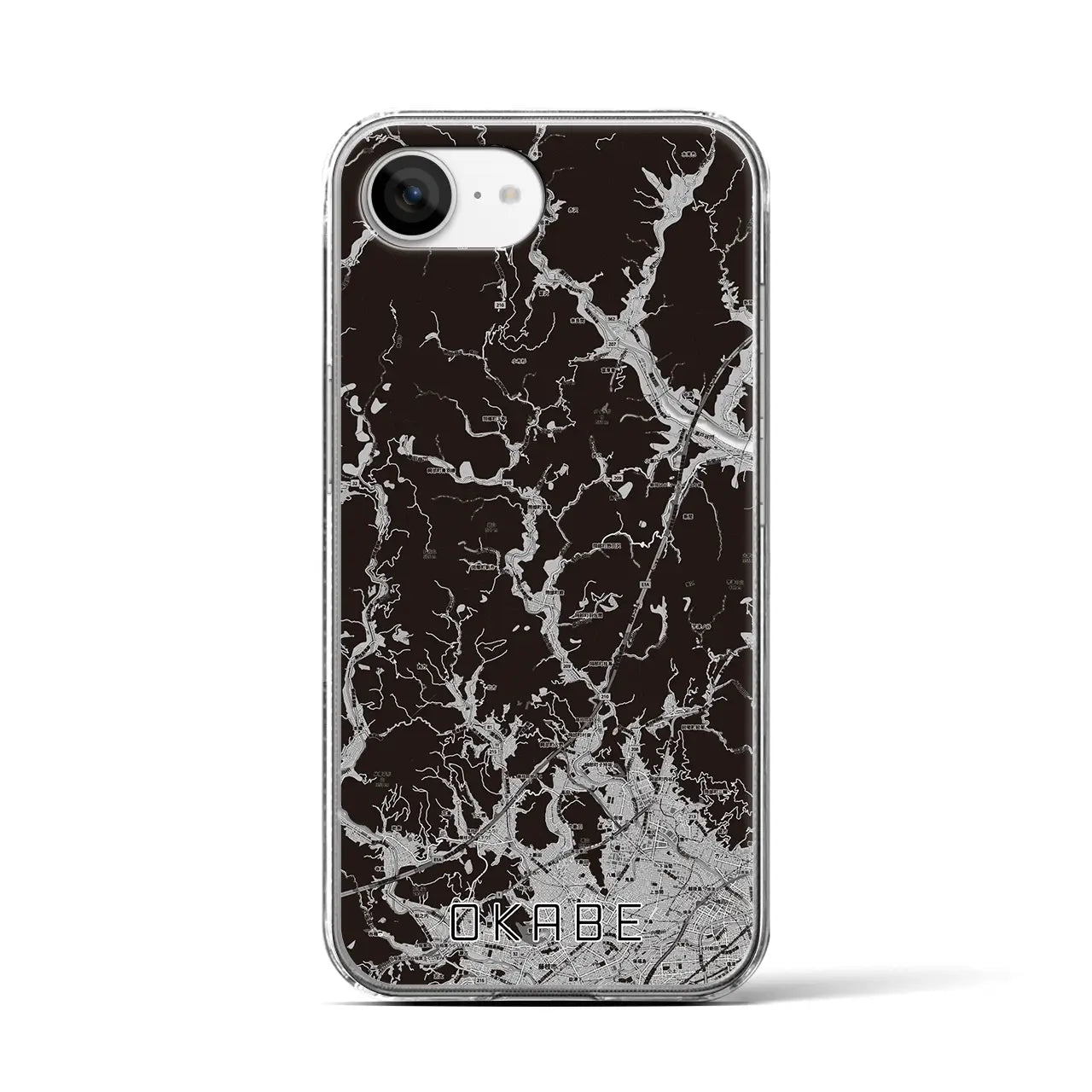 【岡部(静岡県)】地図柄iPhoneケース(クリアタイプ)