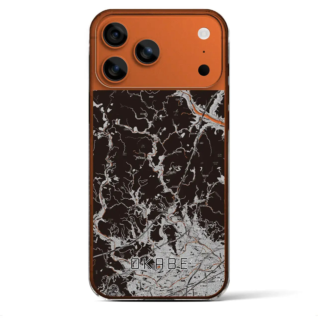 【岡部(静岡県)】地図柄iPhoneケース(クリアタイプ)