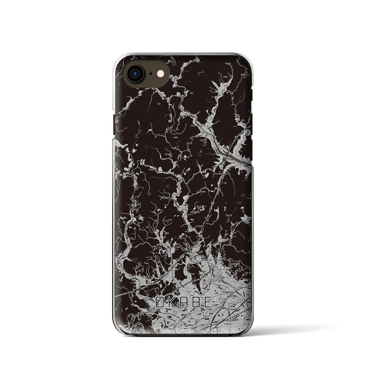 【岡部(静岡県)】地図柄iPhoneケース(クリアタイプ)