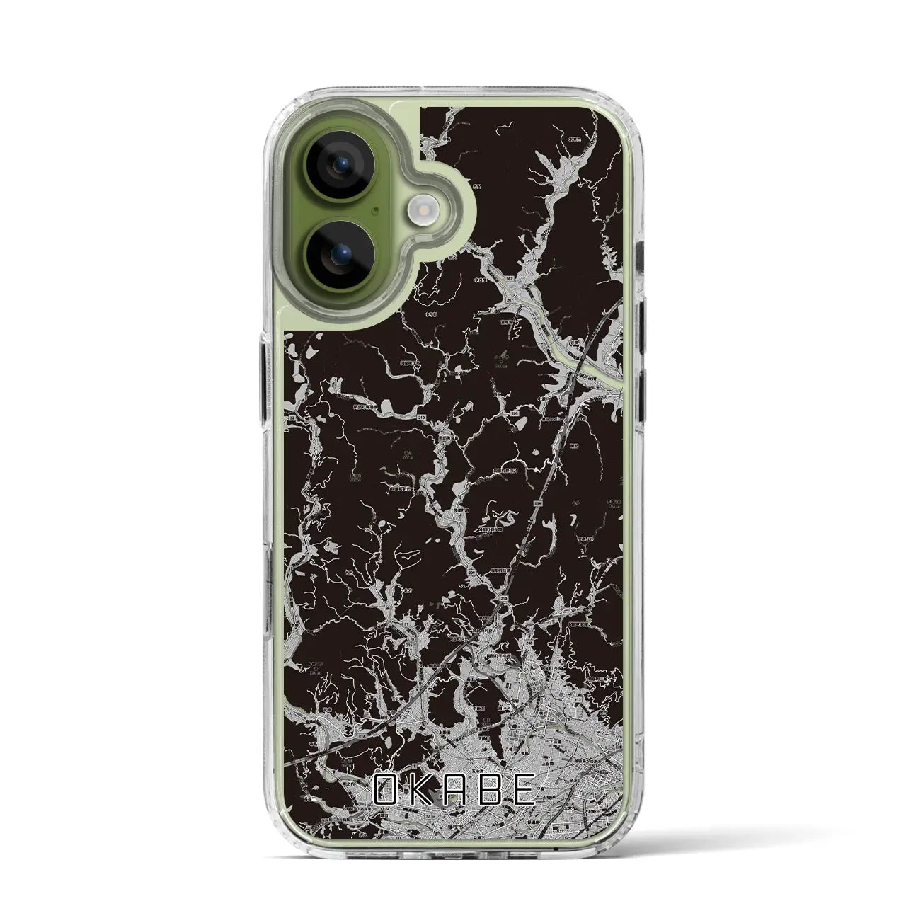 【岡部(静岡県)】地図柄iPhoneケース(MagSafeタイプ)