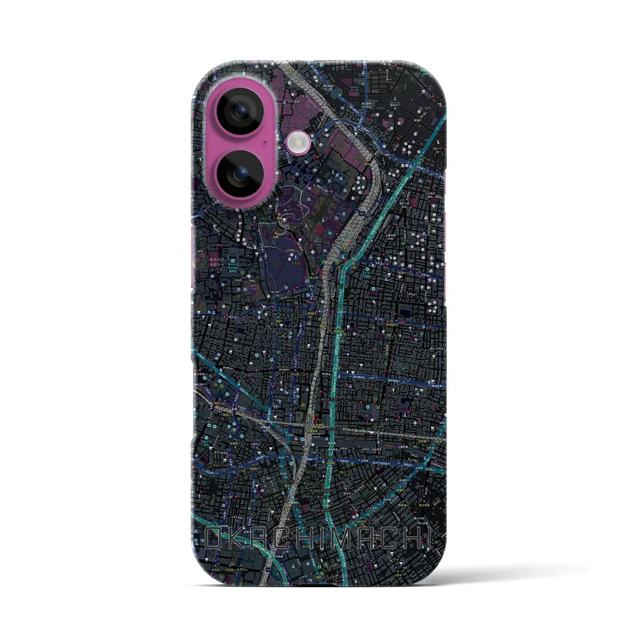 【御徒町(東京都)】地図柄iPhoneケース(バックカバータイプ)
