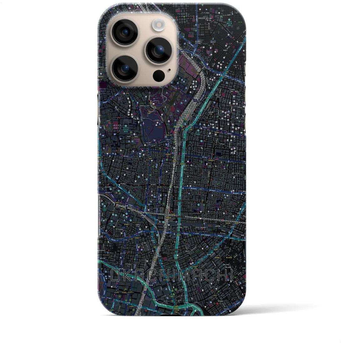 【御徒町(東京都)】地図柄iPhoneケース(バックカバータイプ)