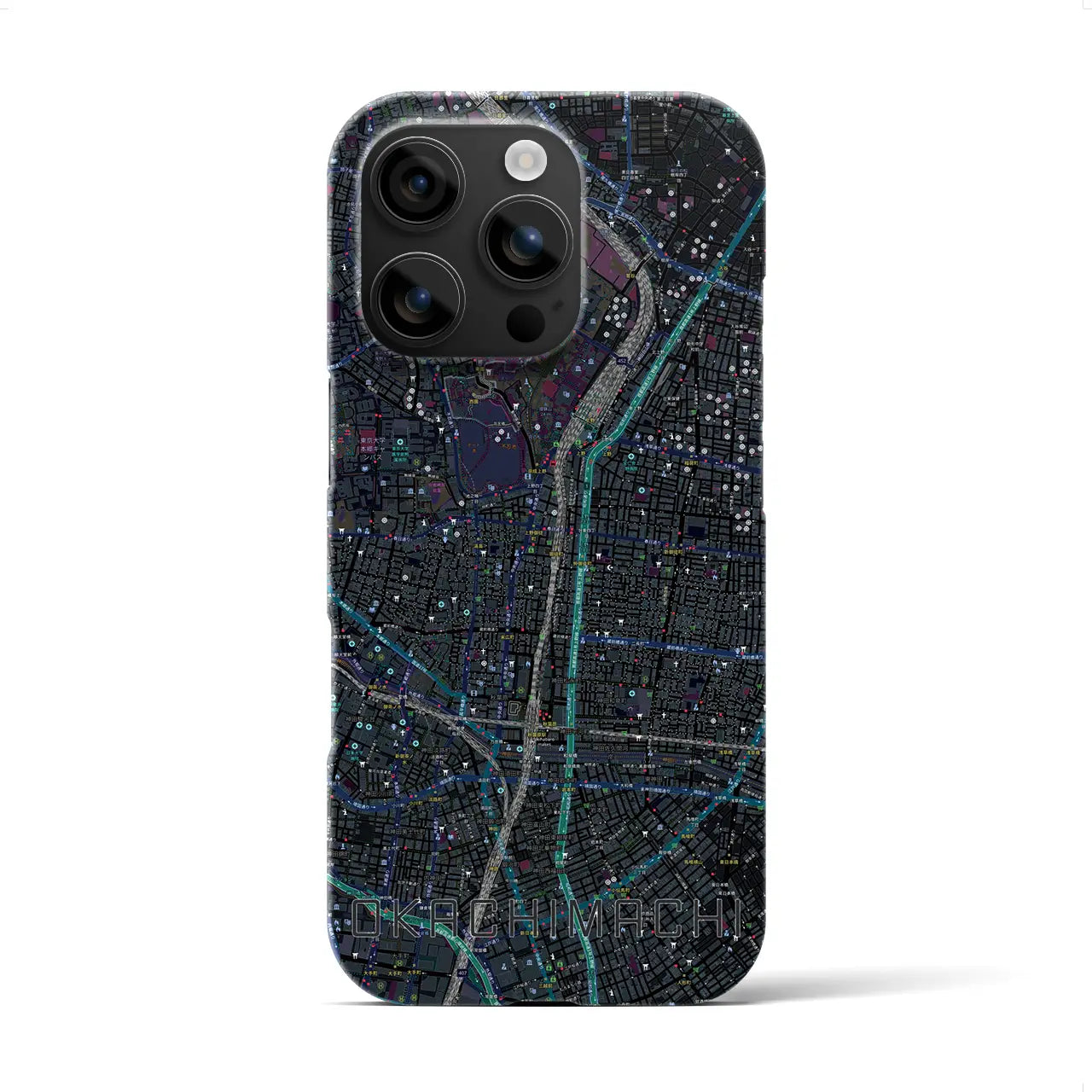 【御徒町(東京都)】地図柄iPhoneケース(バックカバータイプ)