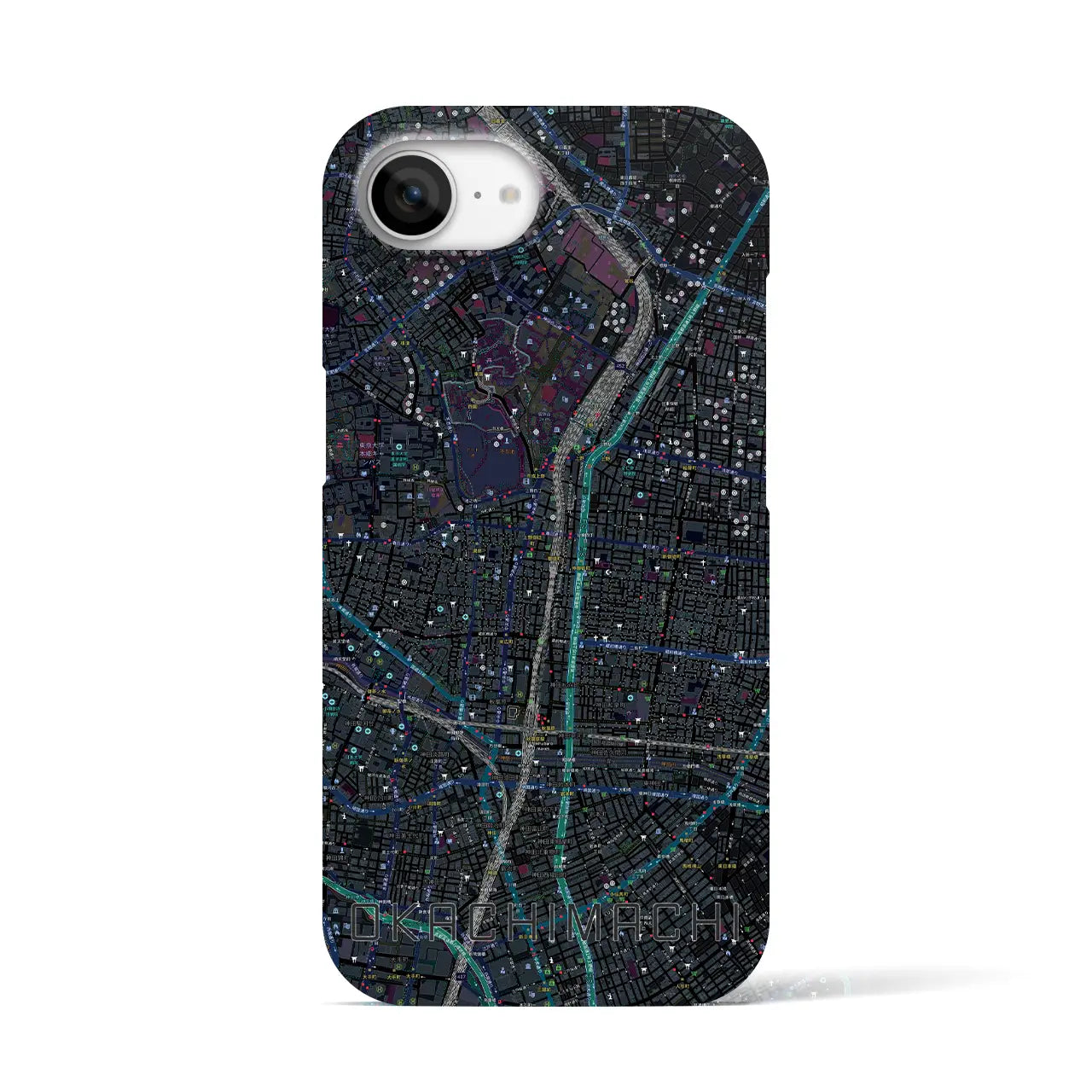 【御徒町(東京都)】地図柄iPhoneケース(バックカバータイプ)
