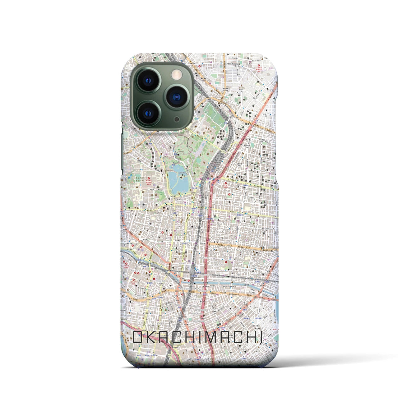 【御徒町(東京都)】地図柄iPhoneケース(バックカバータイプ)