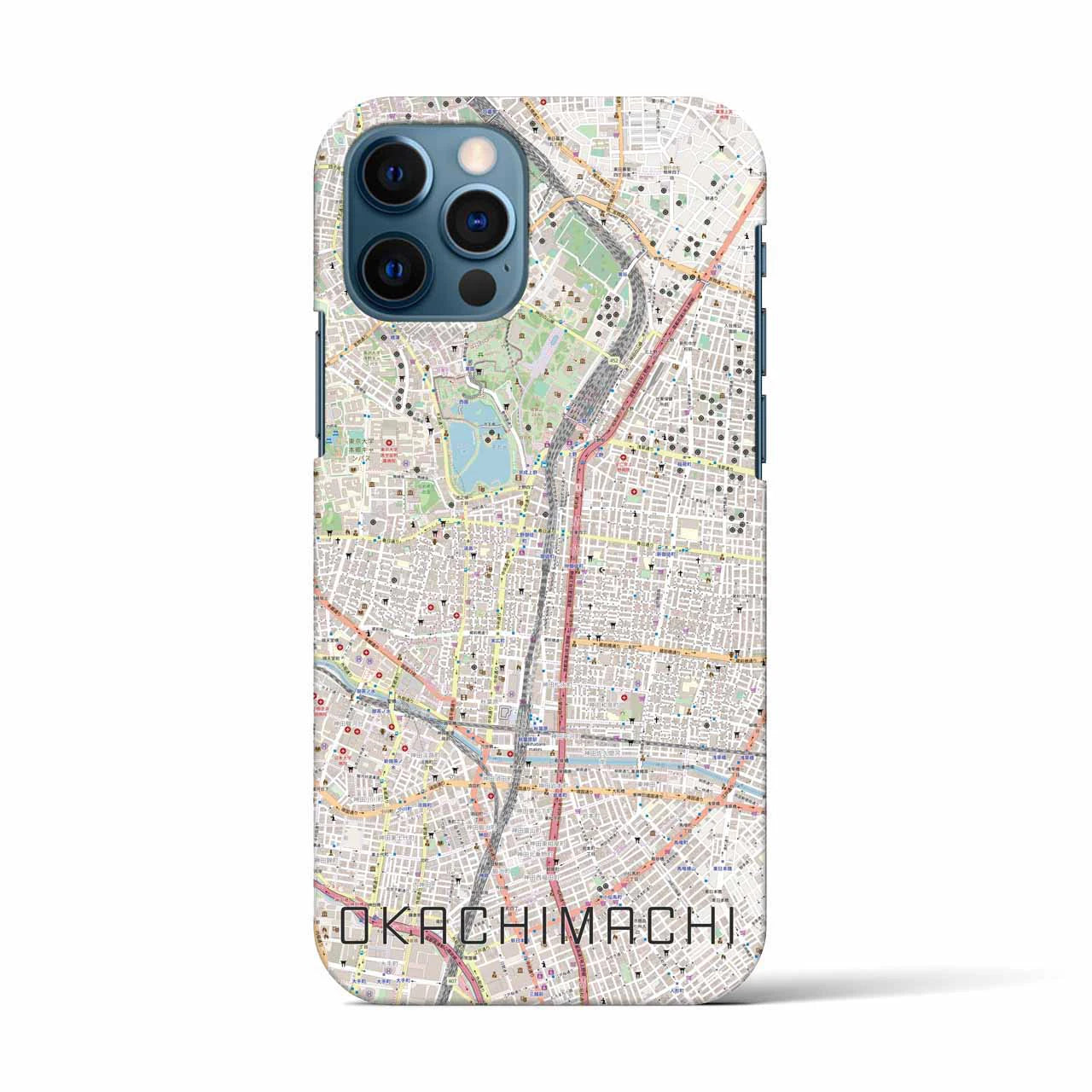 【御徒町(東京都)】地図柄iPhoneケース(バックカバータイプ)