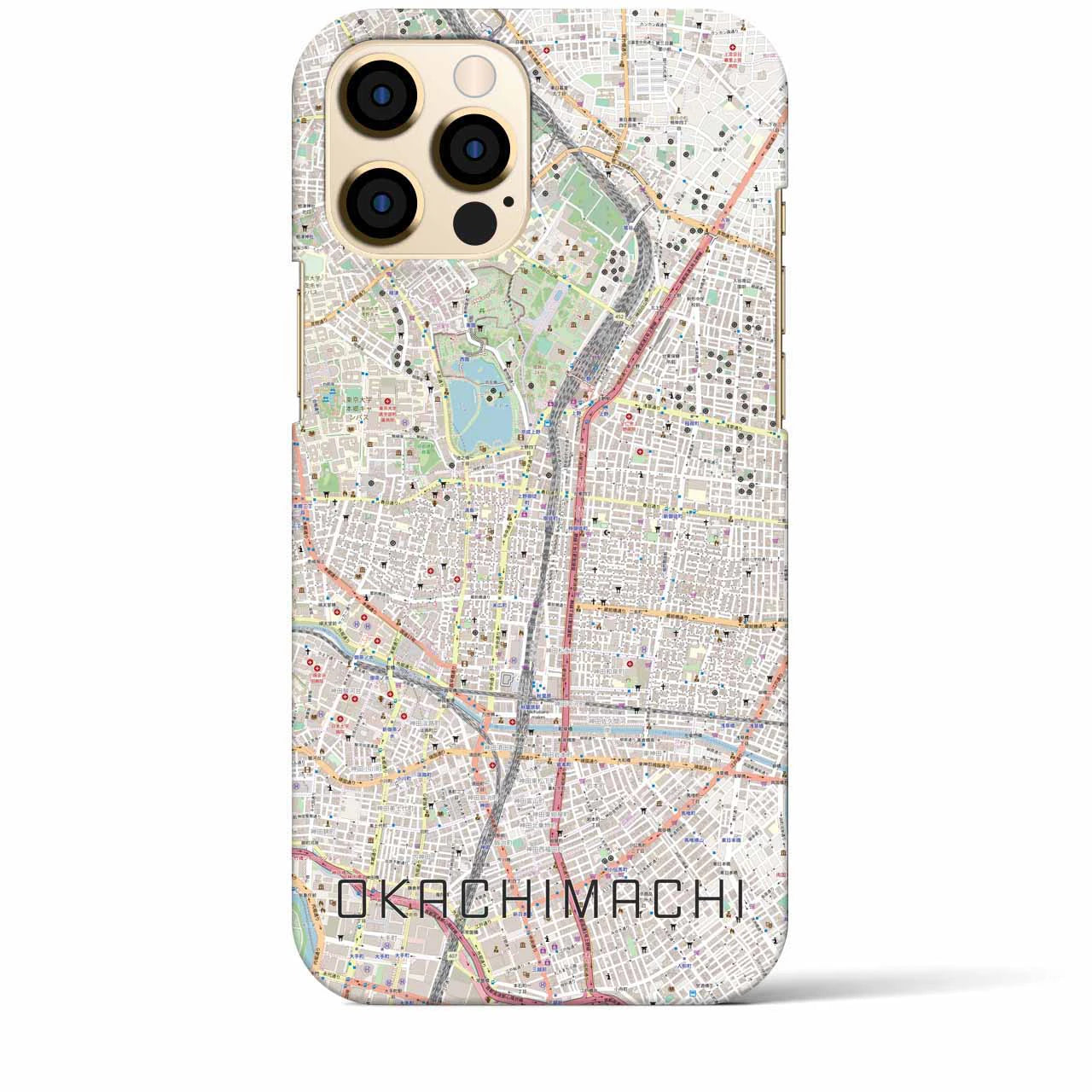 【御徒町(東京都)】地図柄iPhoneケース(バックカバータイプ)